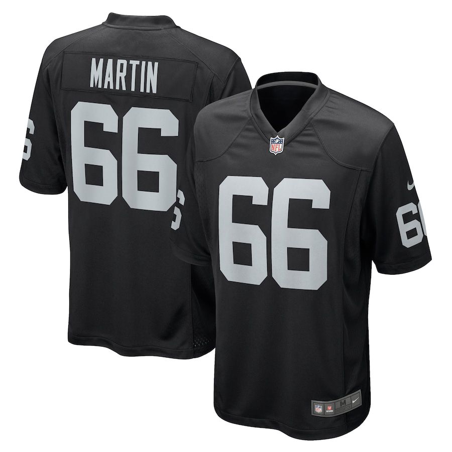 Men Oakland Raiders #66 Nick Martin Nike Black Game NFL Jersey